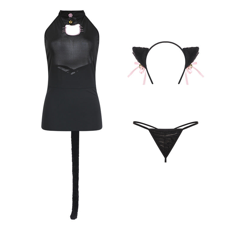 Halter Neck Slim Fit Cat Girl Uniform