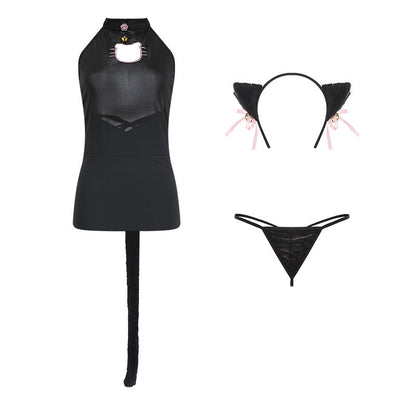 Halter Neck Slim Fit Cat Girl Uniform