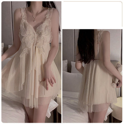 Butterfly suspender nightgown