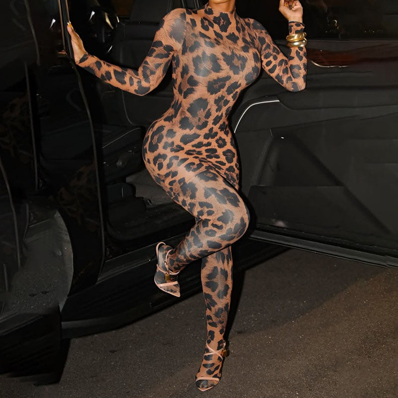 Jumpsuit mit Leopardenmuster