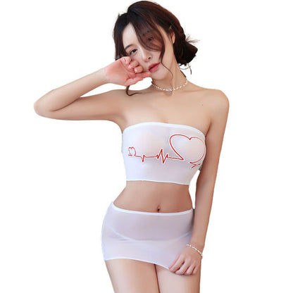 Chest-hugging sexy lingerie