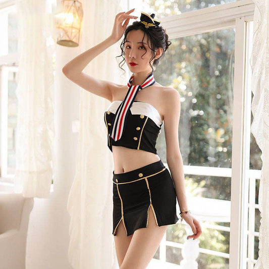 Black Stewardess Uniform Temptation Suit