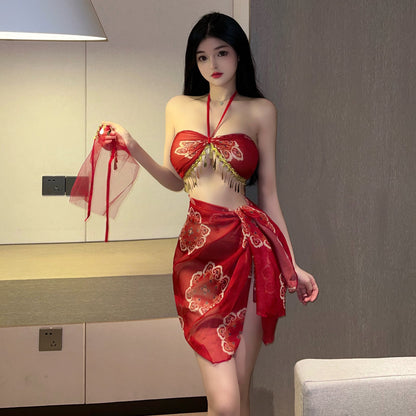 Bräunendes Tube-Top, durchsichtige, sexy Unterwäsche 