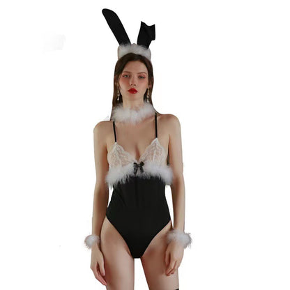 Sexy, tief ausgeschnittenes Bunny-Girl-Kostüm 