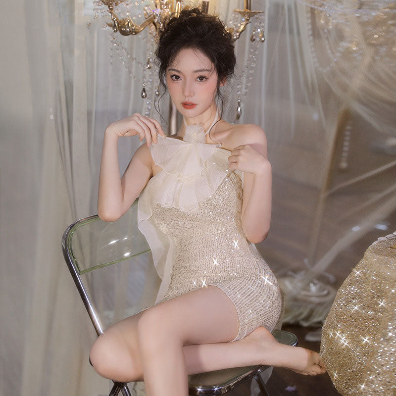 Paillettenkleid mit Trägern