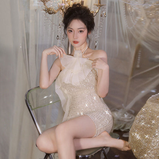 Paillettenkleid mit Trägern