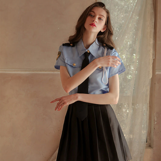 Sexy Stewardess-Polizistin-Kostüm Cosplay 