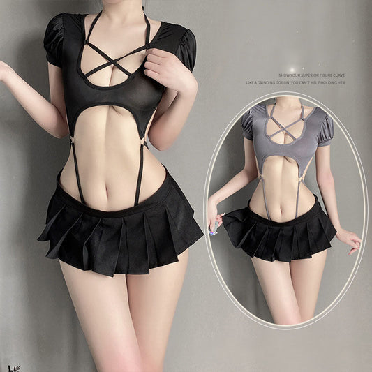 Schnürpyjamas mit Hohlsaum