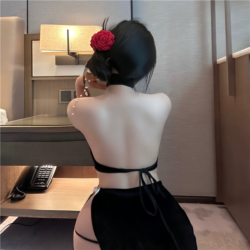 High Slit Velvet Cheongsam