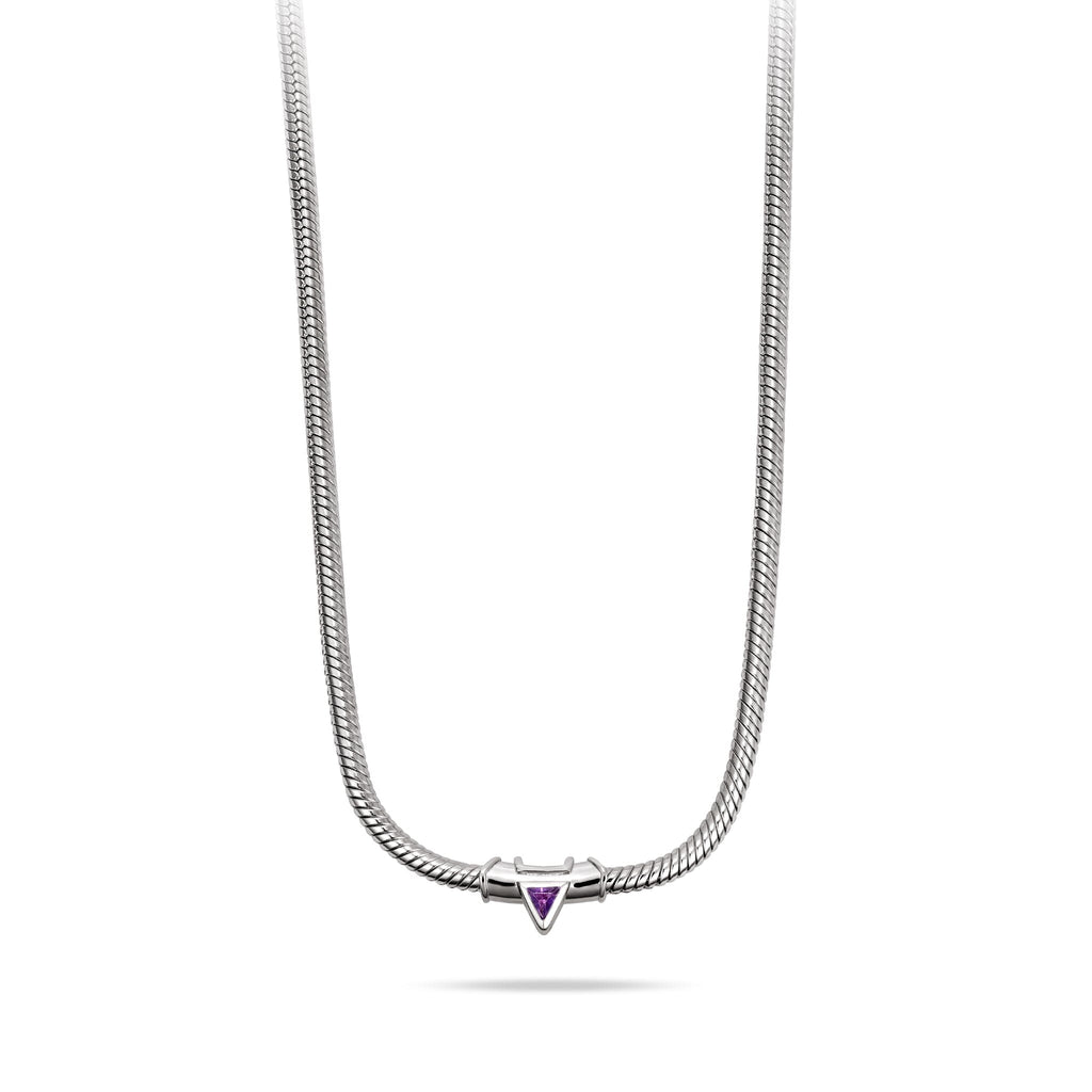 Trinity Serpent Necklace Amethyst