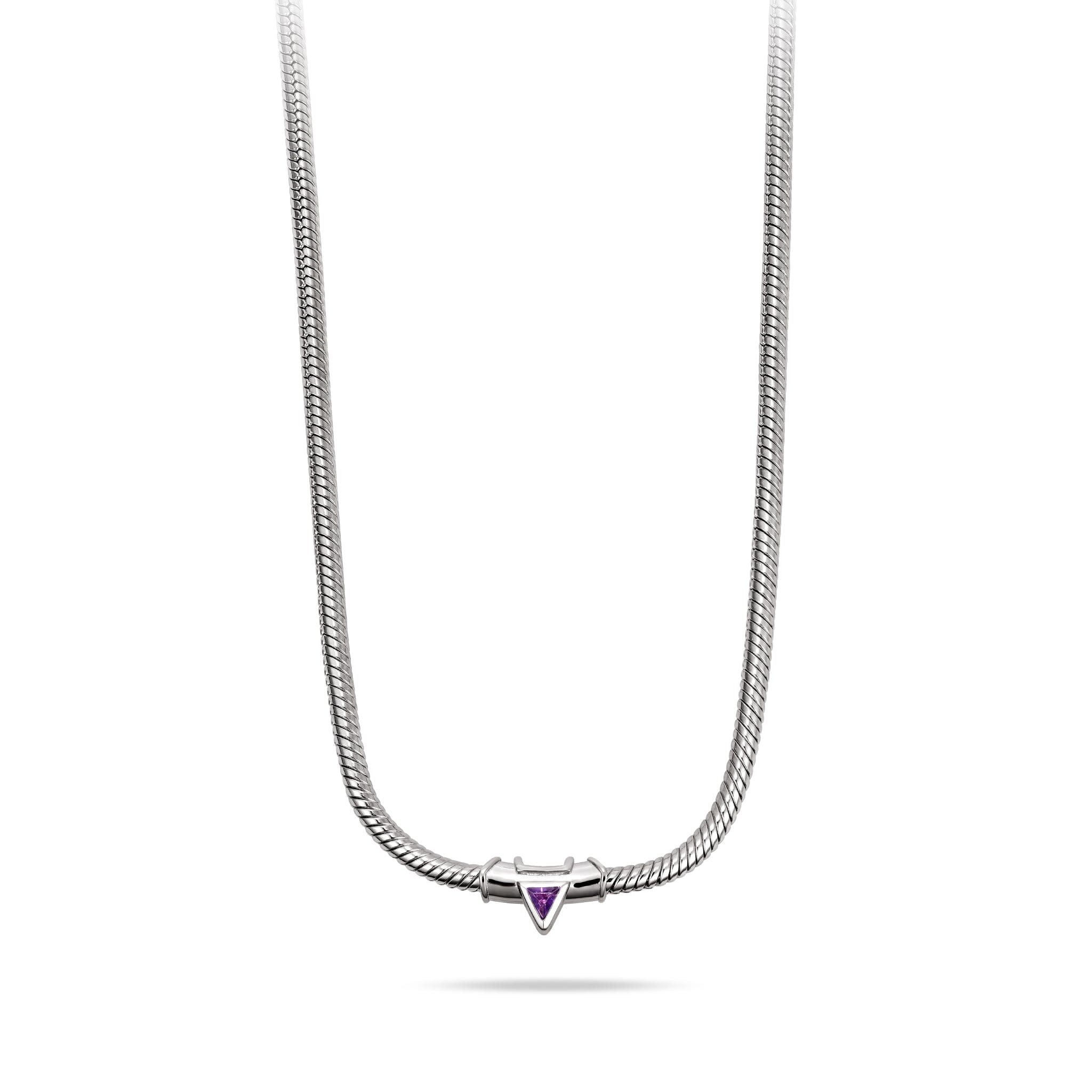 Trinity Serpent Necklace Amethyst