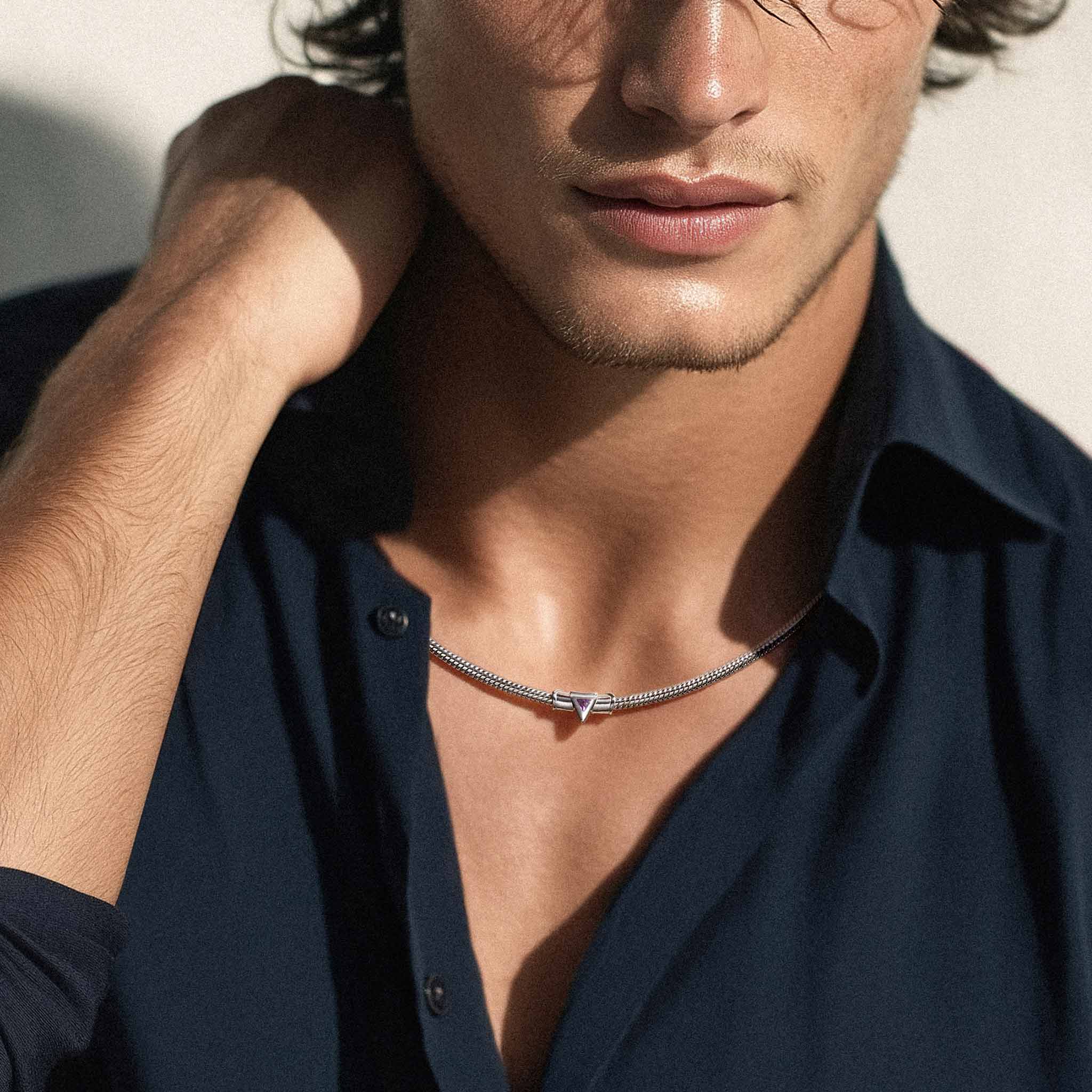 Trinity Serpent Necklace Amethyst