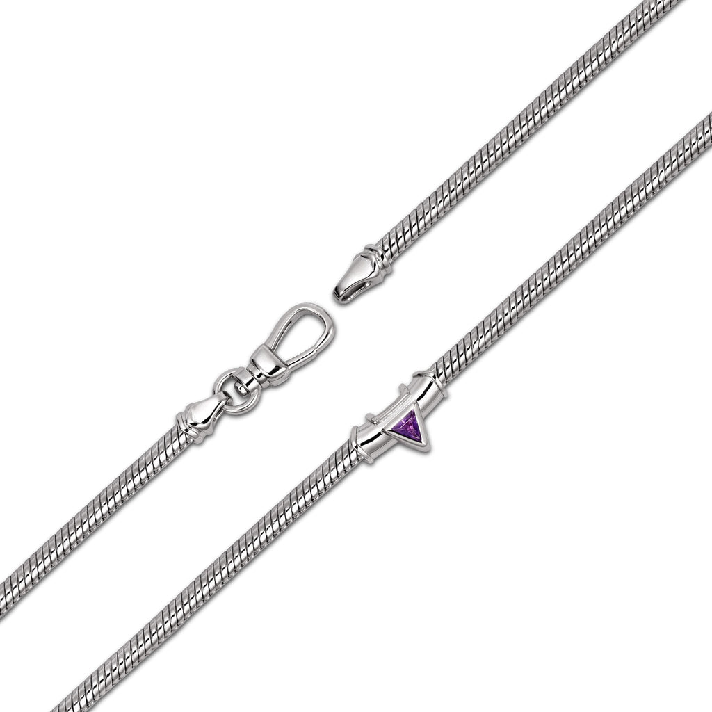 Trinity Serpent Necklace Amethyst