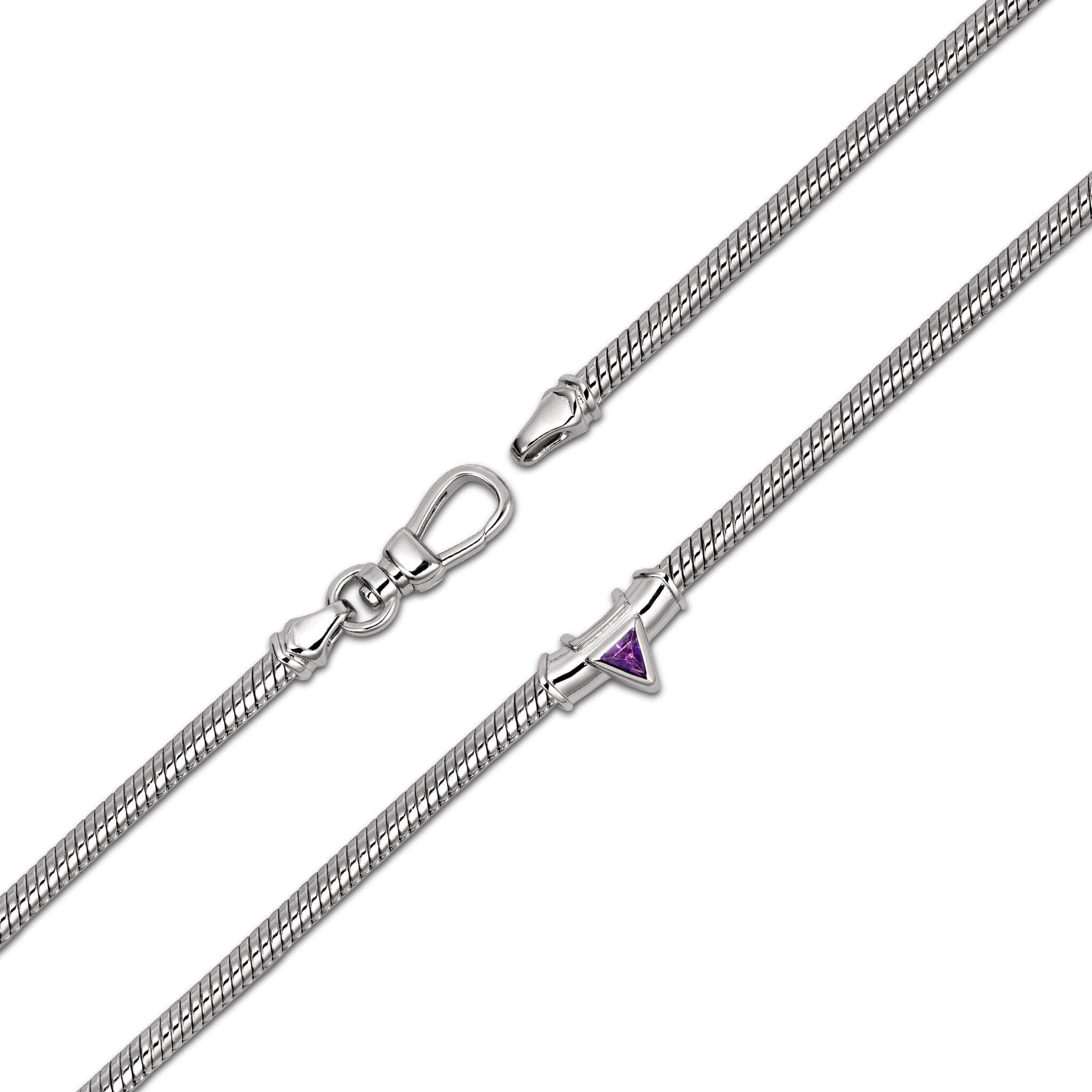 Trinity Serpent Necklace Amethyst