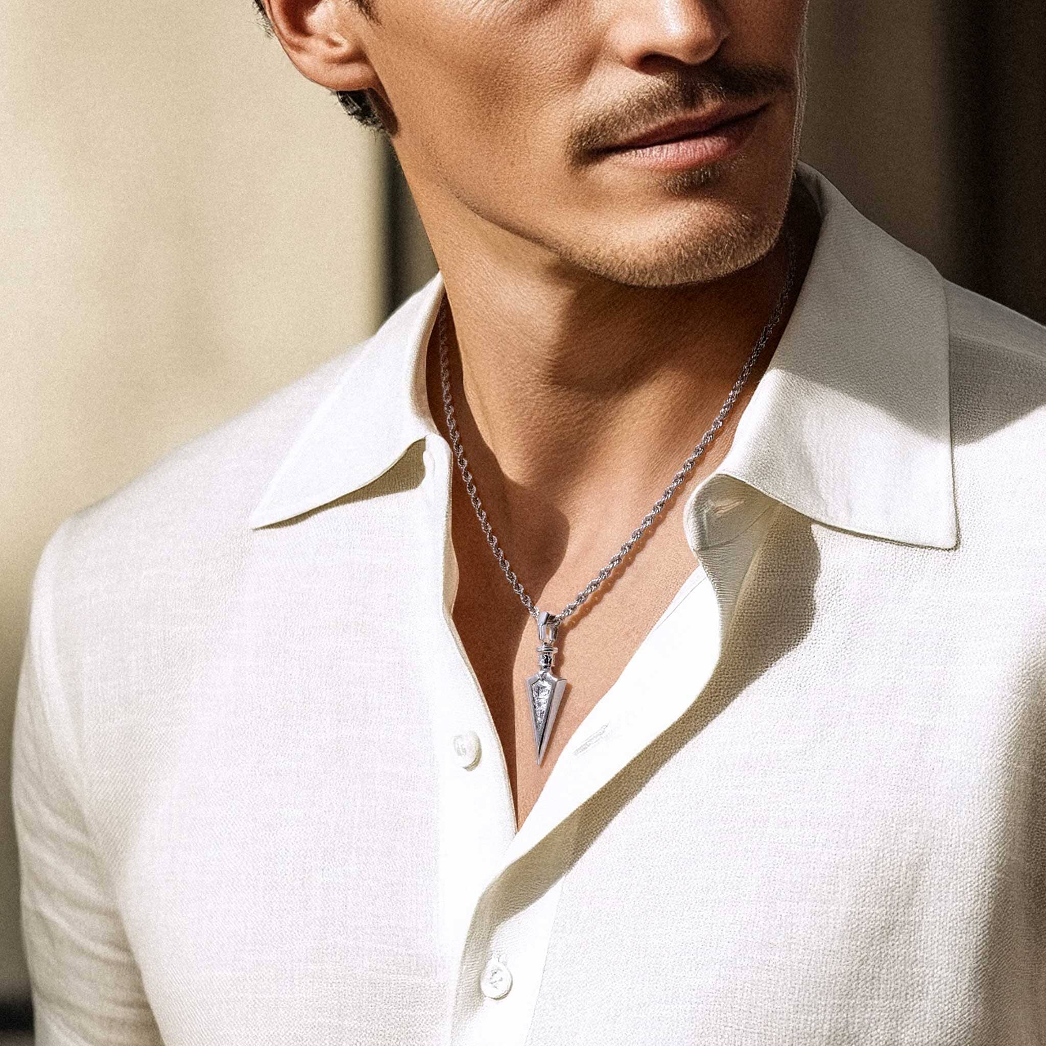 Rune Arrowhead Necklace Meteorite