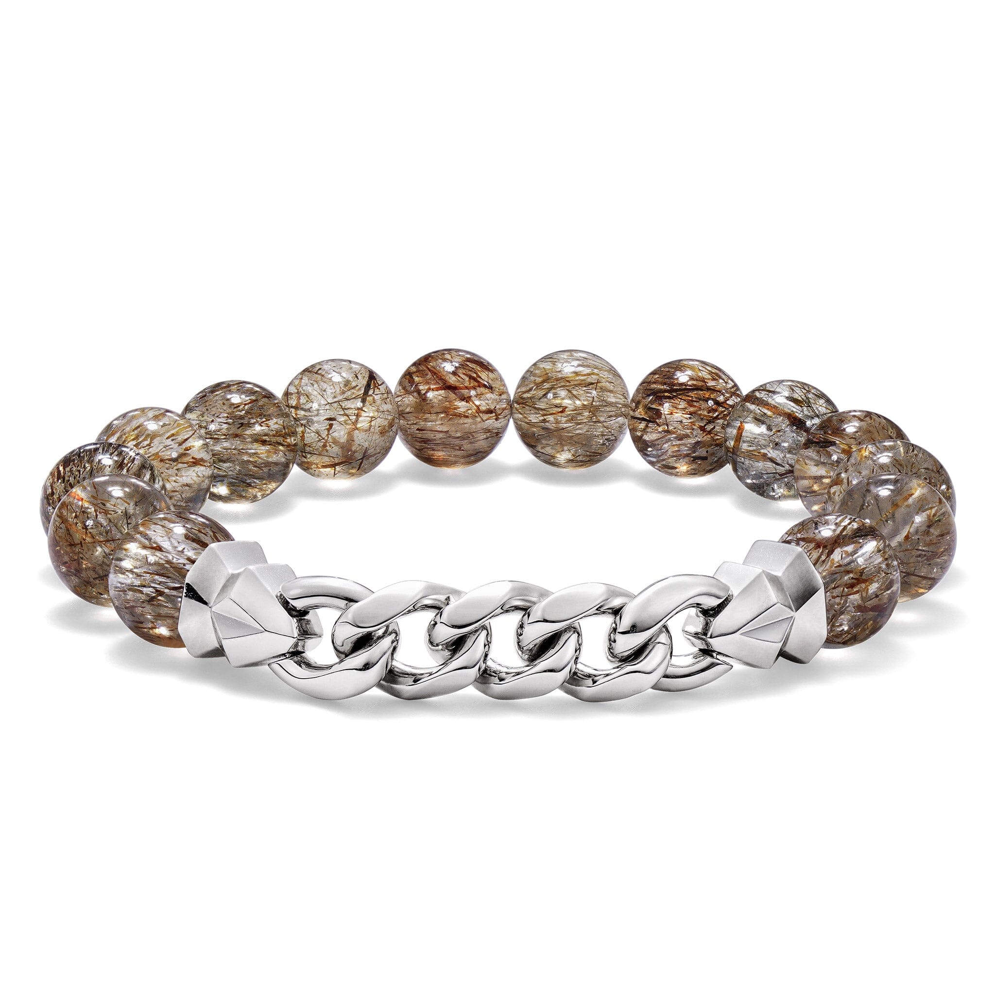 Curb Chain Bracelet Copper Rutilated Quartz