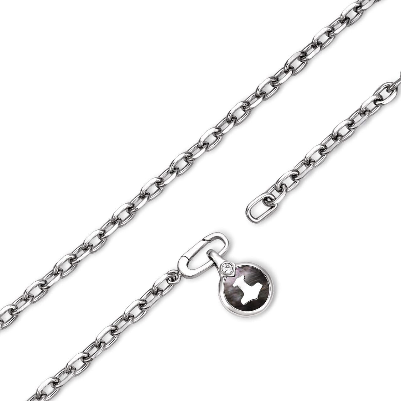 Mjölnir Medallion Necklace Black Nacre