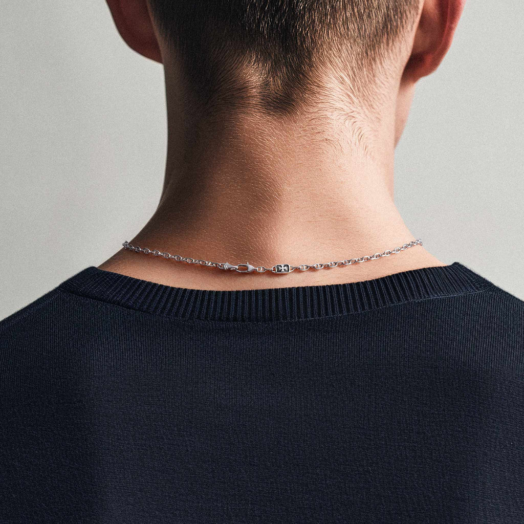 Sigma Cross Mariner Necklace Black Nacre