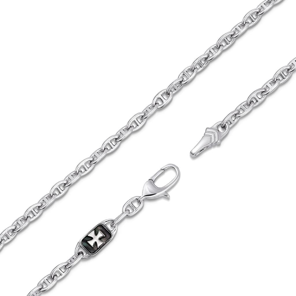 Sigma Cross Mariner Necklace Black Nacre