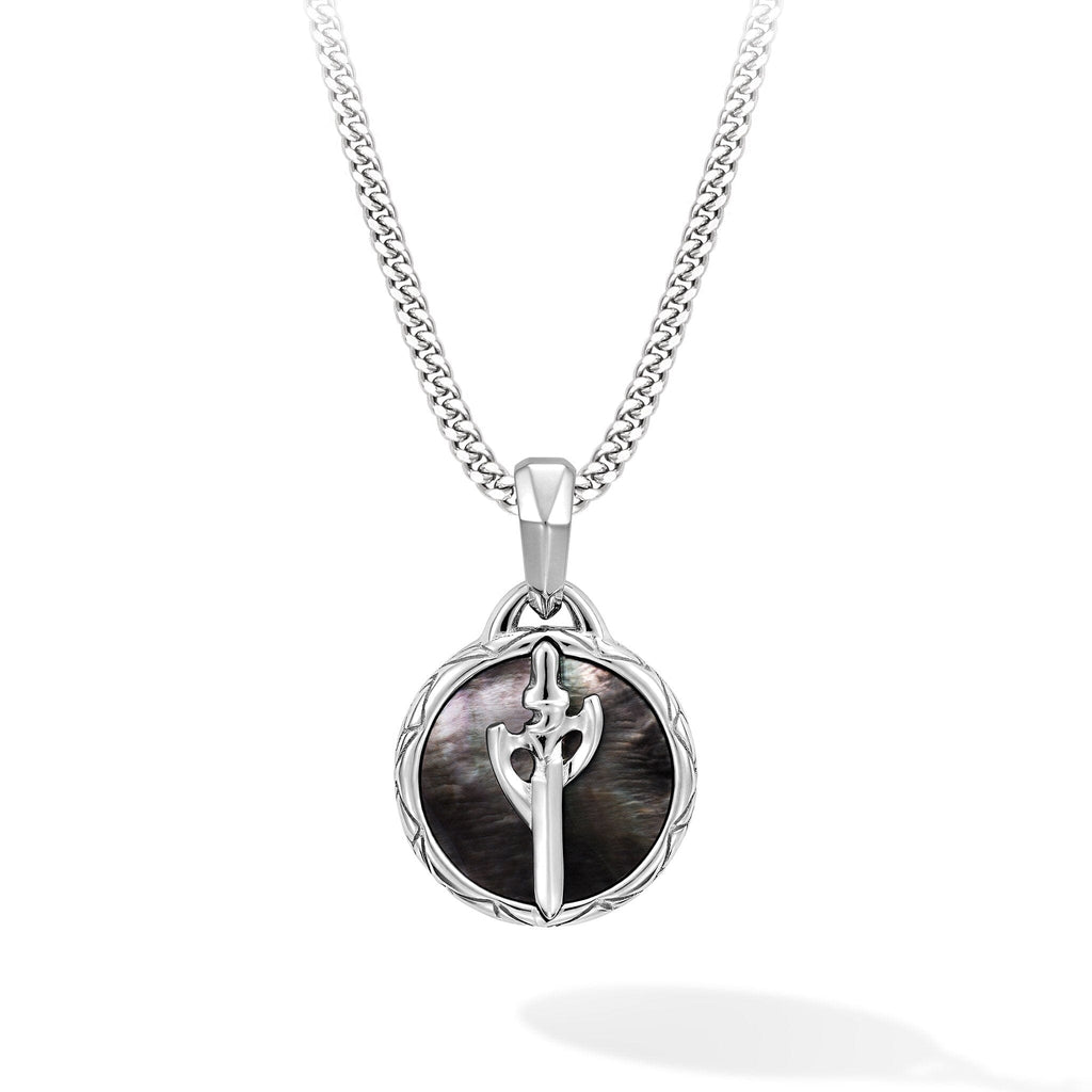 Valor Coin Necklace Black Nacre