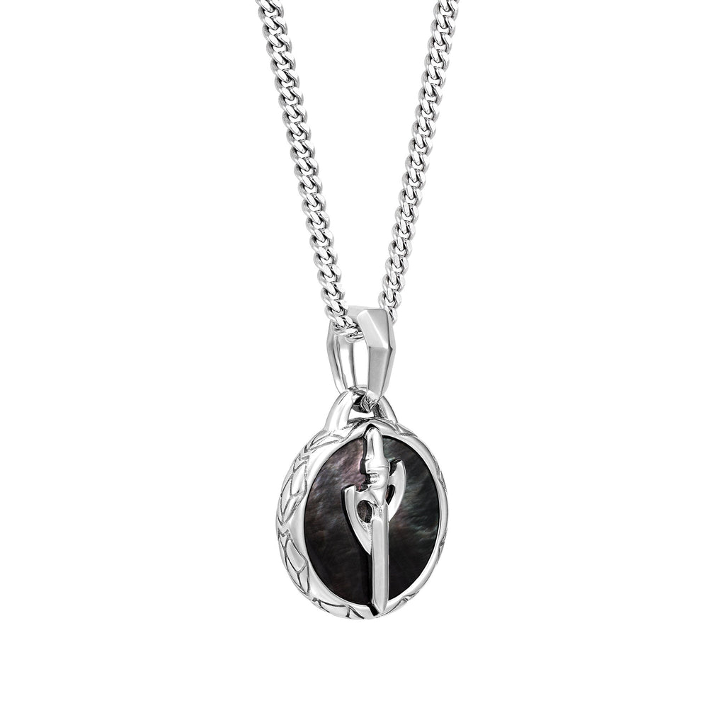 Valor Coin Necklace Black Nacre