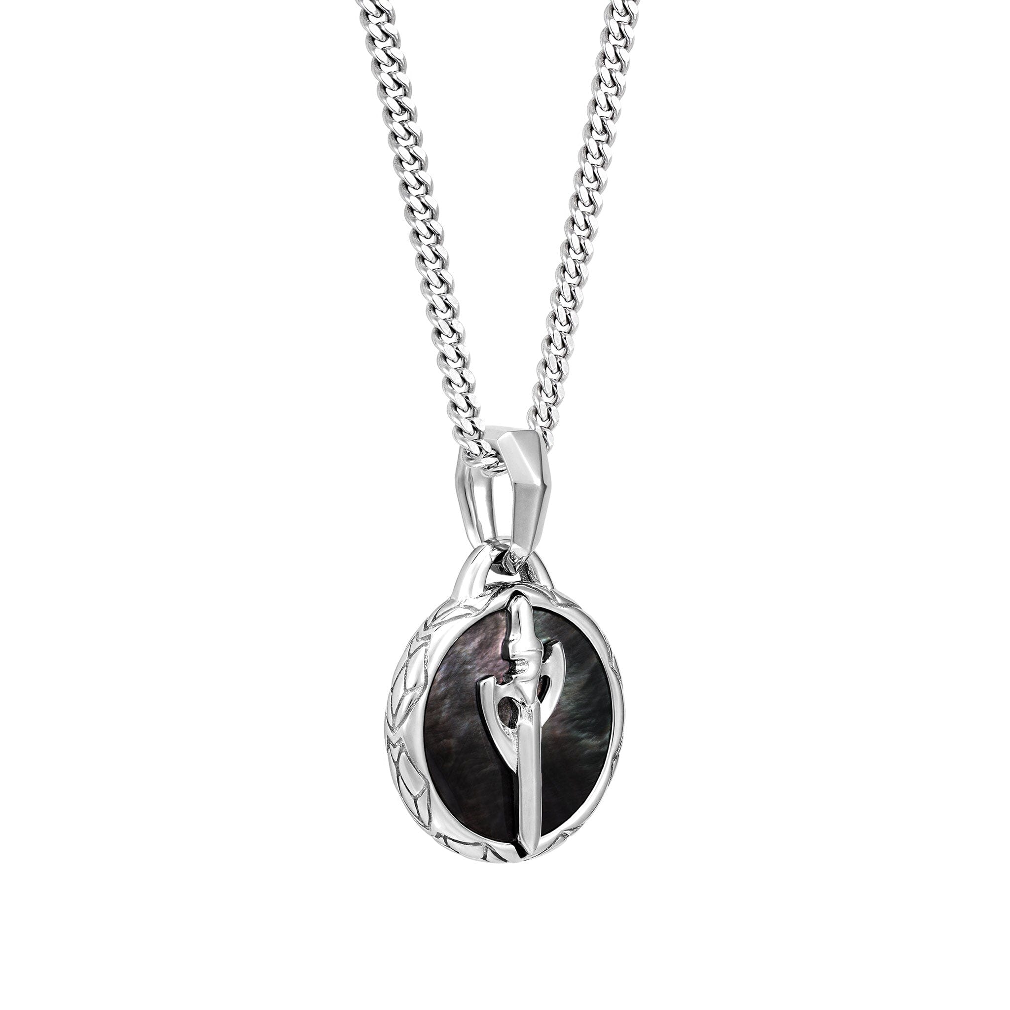 Valor Coin Necklace Black Nacre