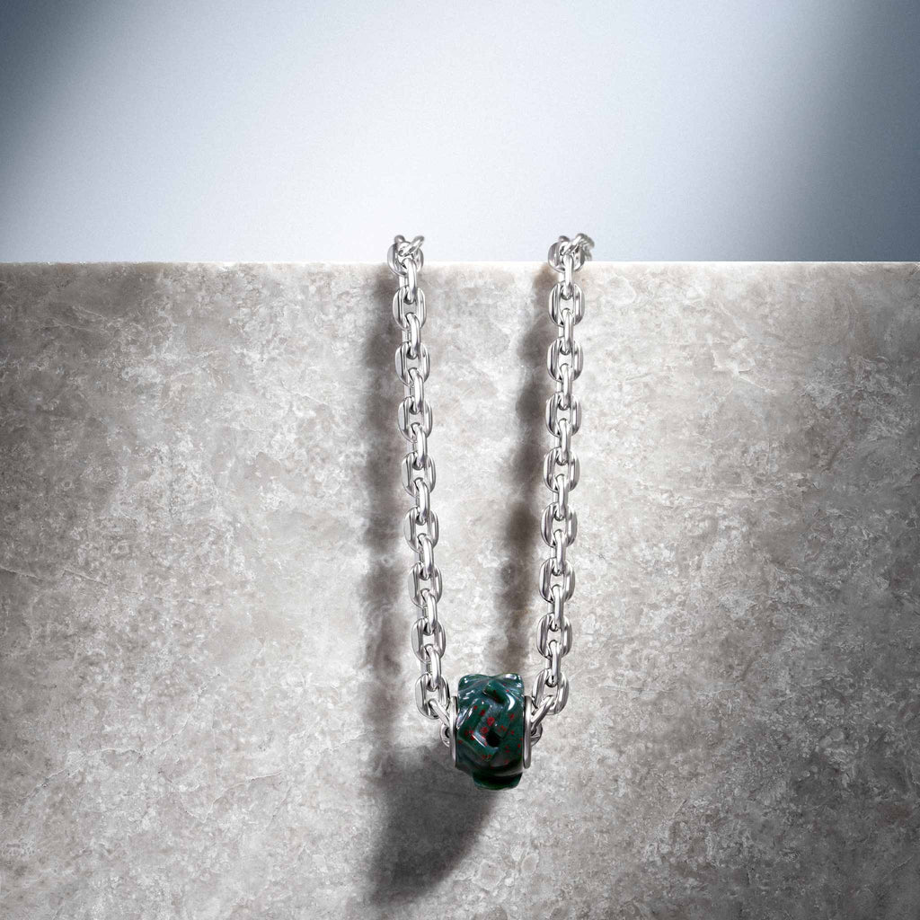 Tri-Rune Odyssey Necklace Bloodstone