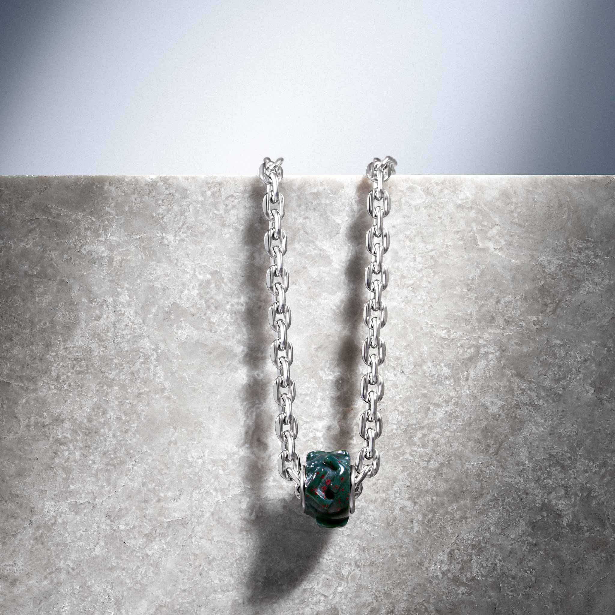 Tri-Rune Odyssey Necklace Bloodstone