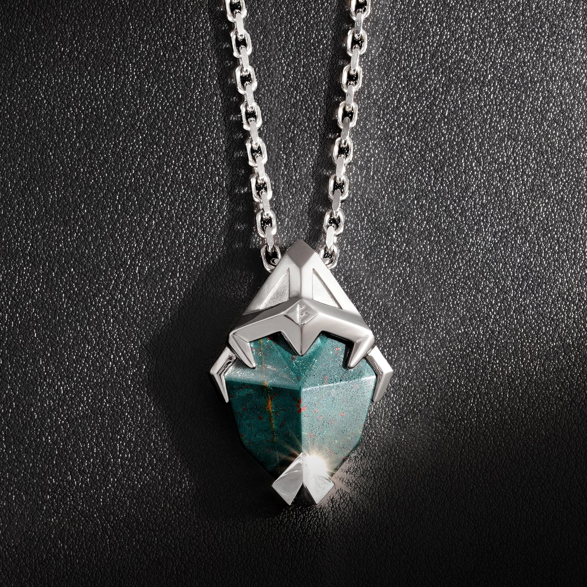 Nordic Helm Necklace Bloodstone