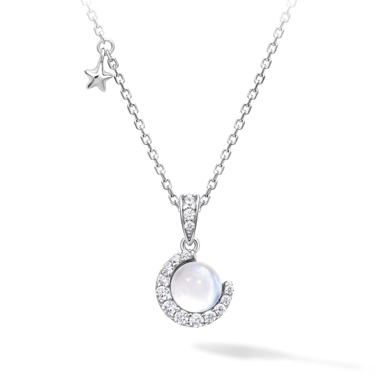 Selene Necklace Blue Moonstone