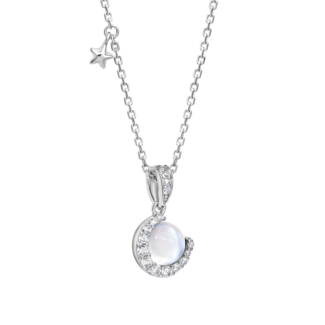 Selene Necklace Blue Moonstone