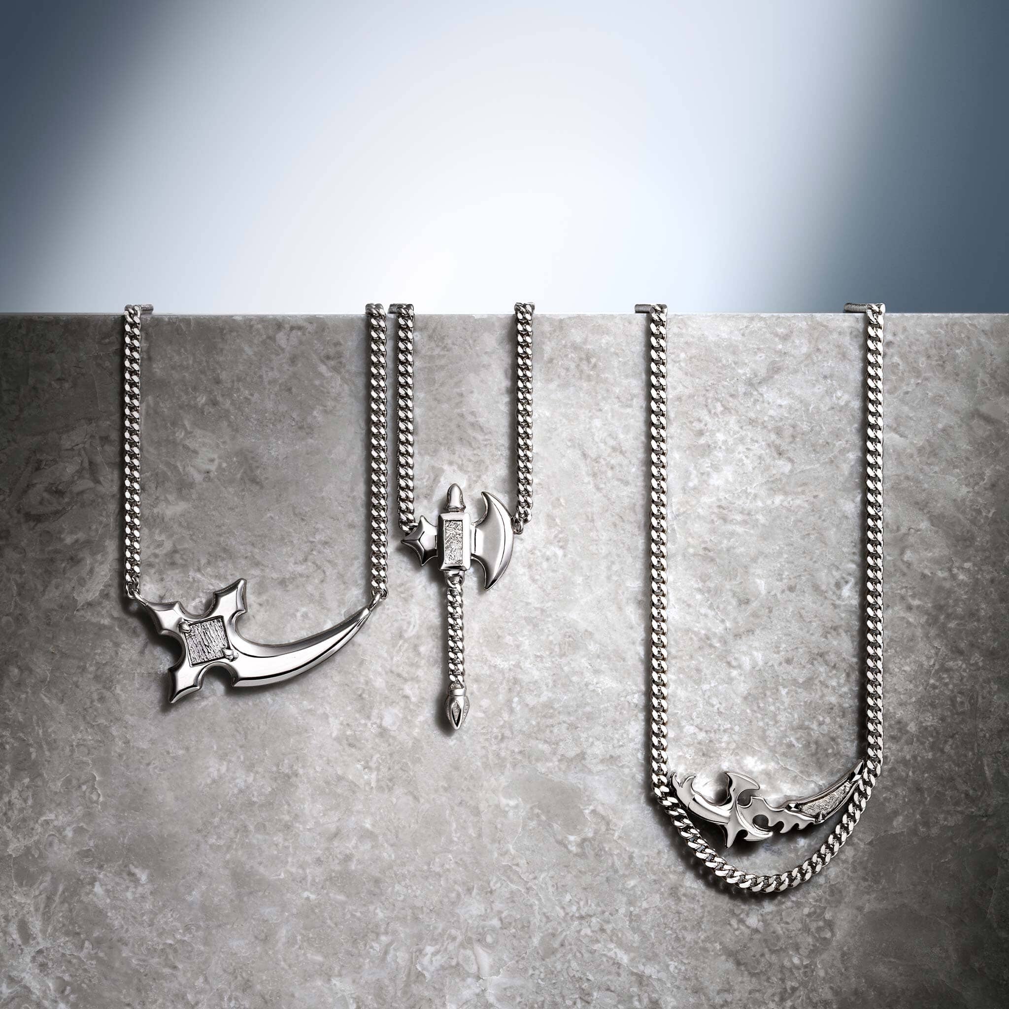 Dagger Axe Curb Necklace Meteorite