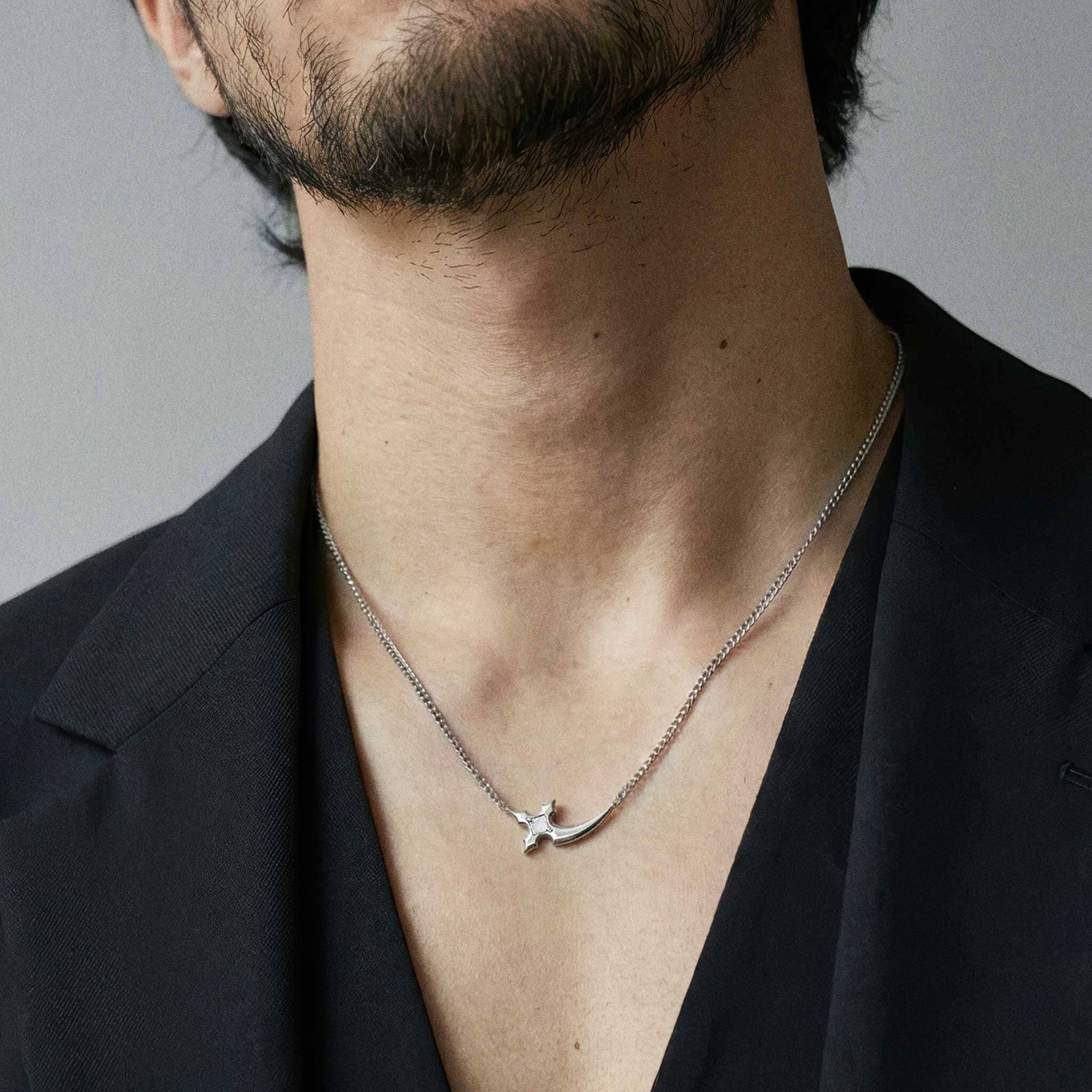 Dagger Axe Curb Necklace Meteorite