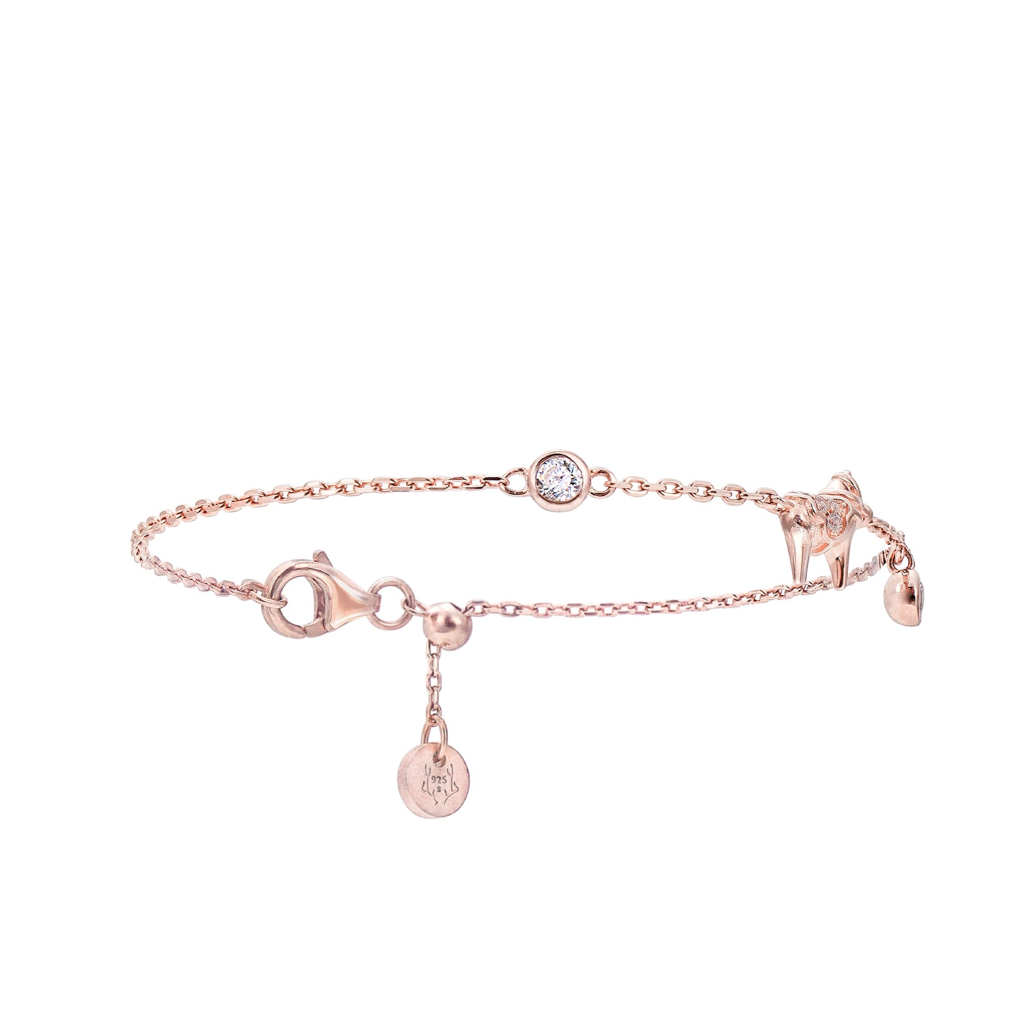 Dala Horse Bracelet Rhodonite & Meteorite