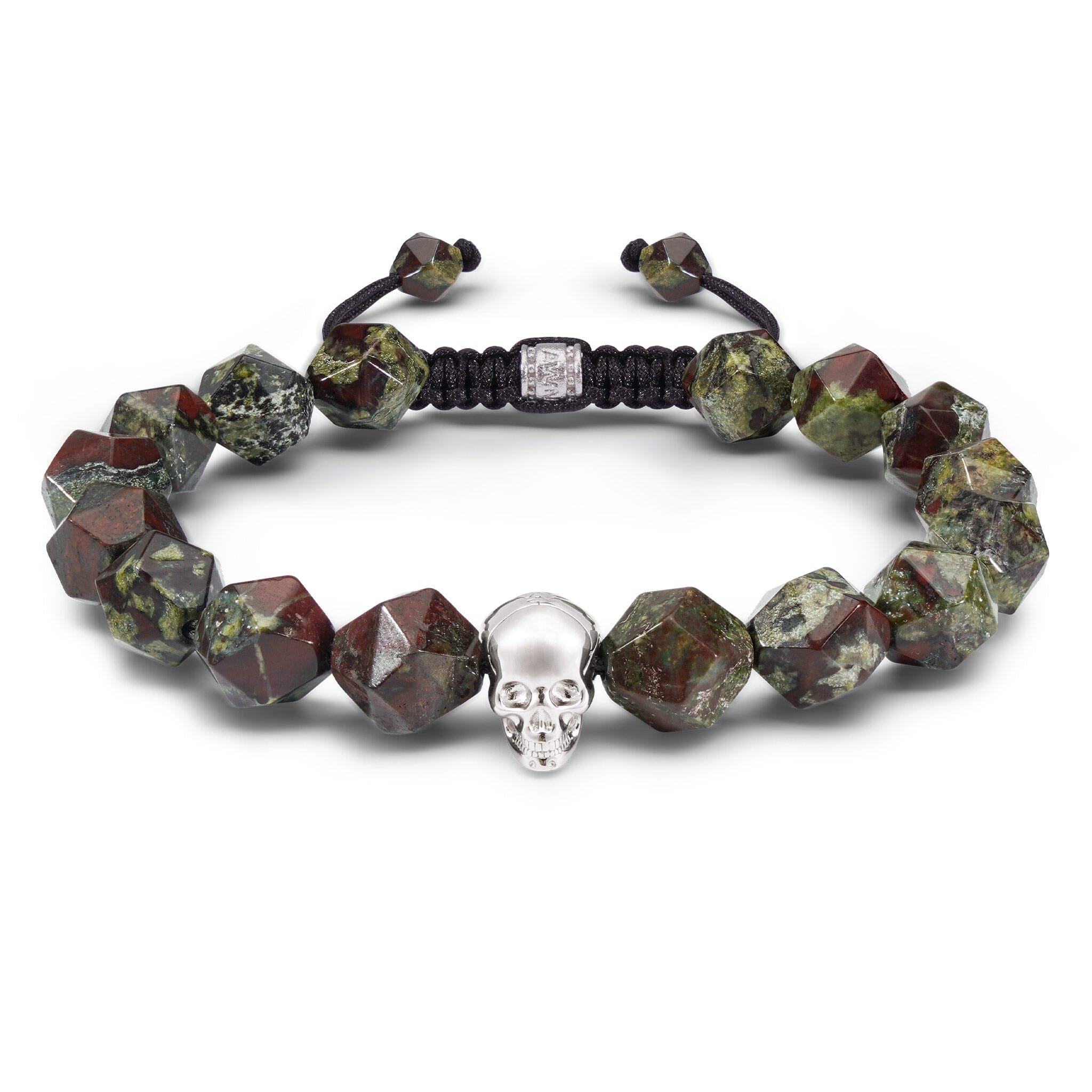 Skull Bracelet Dragon Blood Jasper