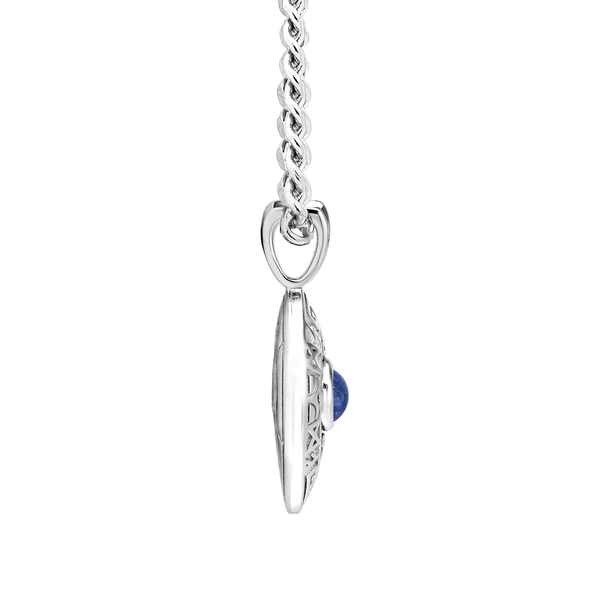 Rune Triquetra Necklace Dumortierite