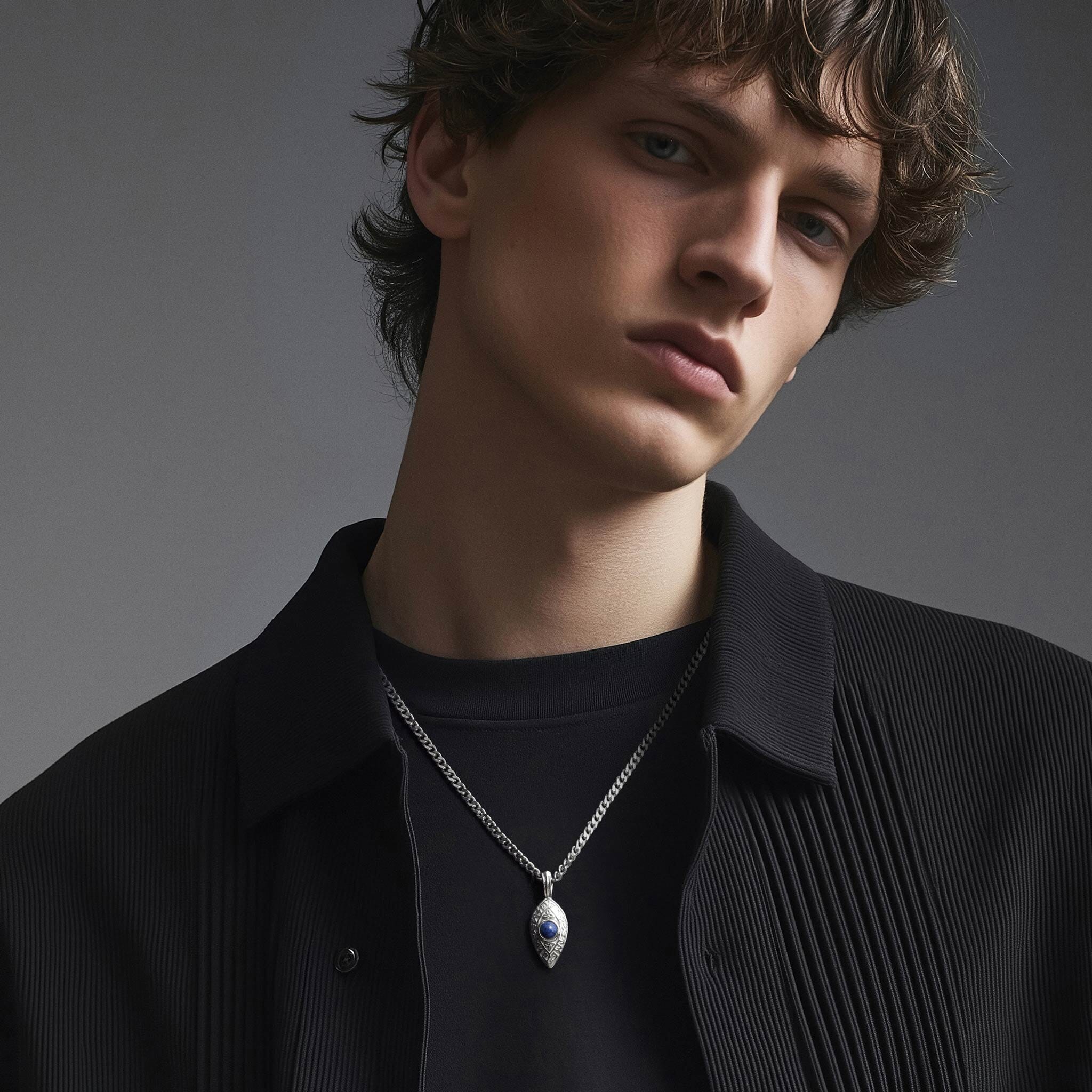 Rune Triquetra Necklace Dumortierite