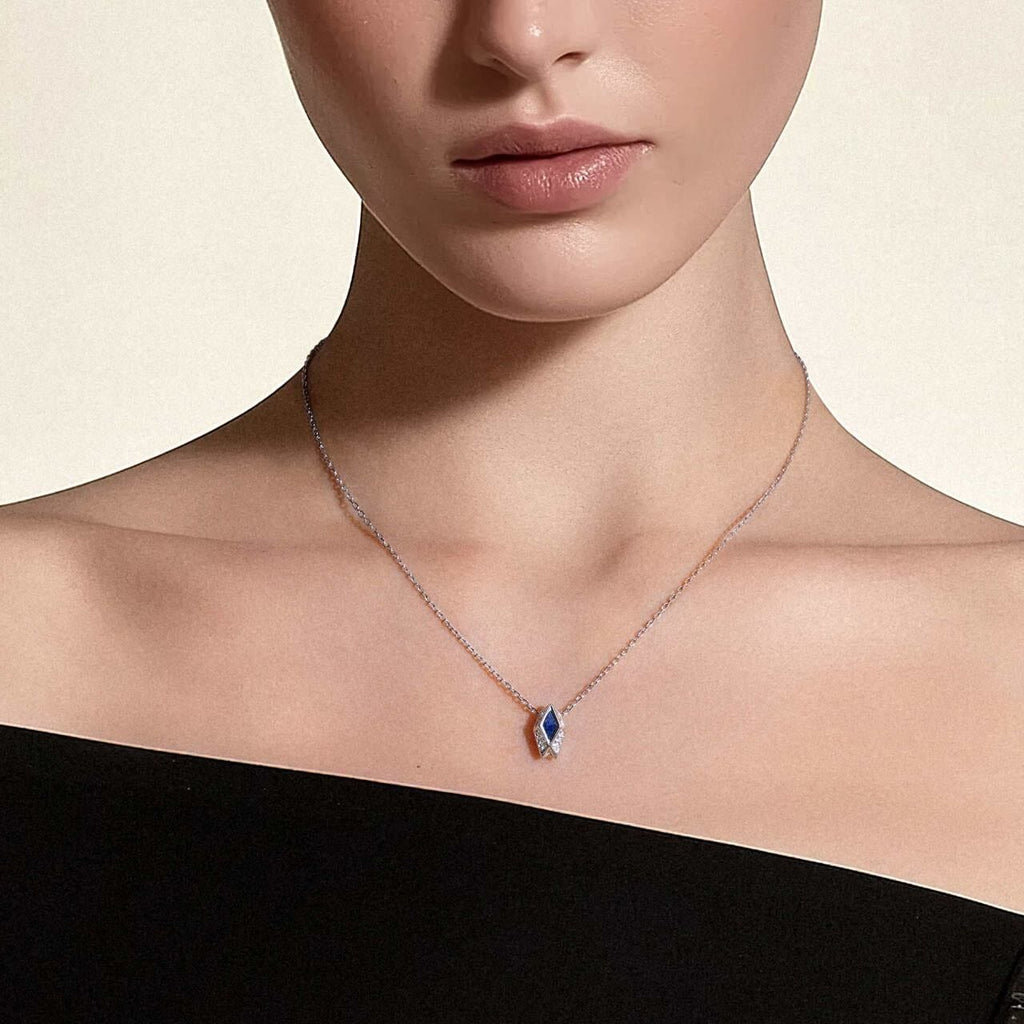 Caelum Necklace Dumortierite Pavé