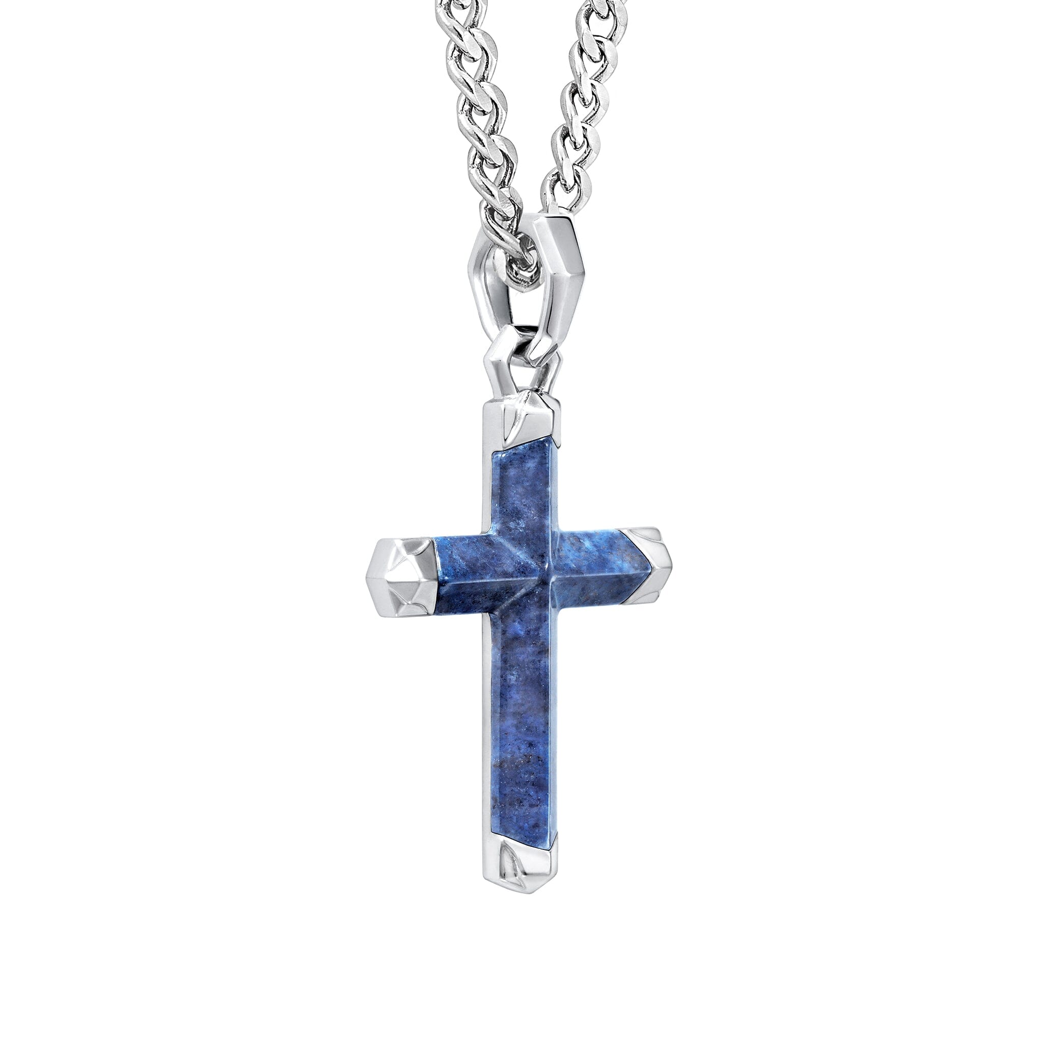 Seagleam Cross Necklace Dumortierite