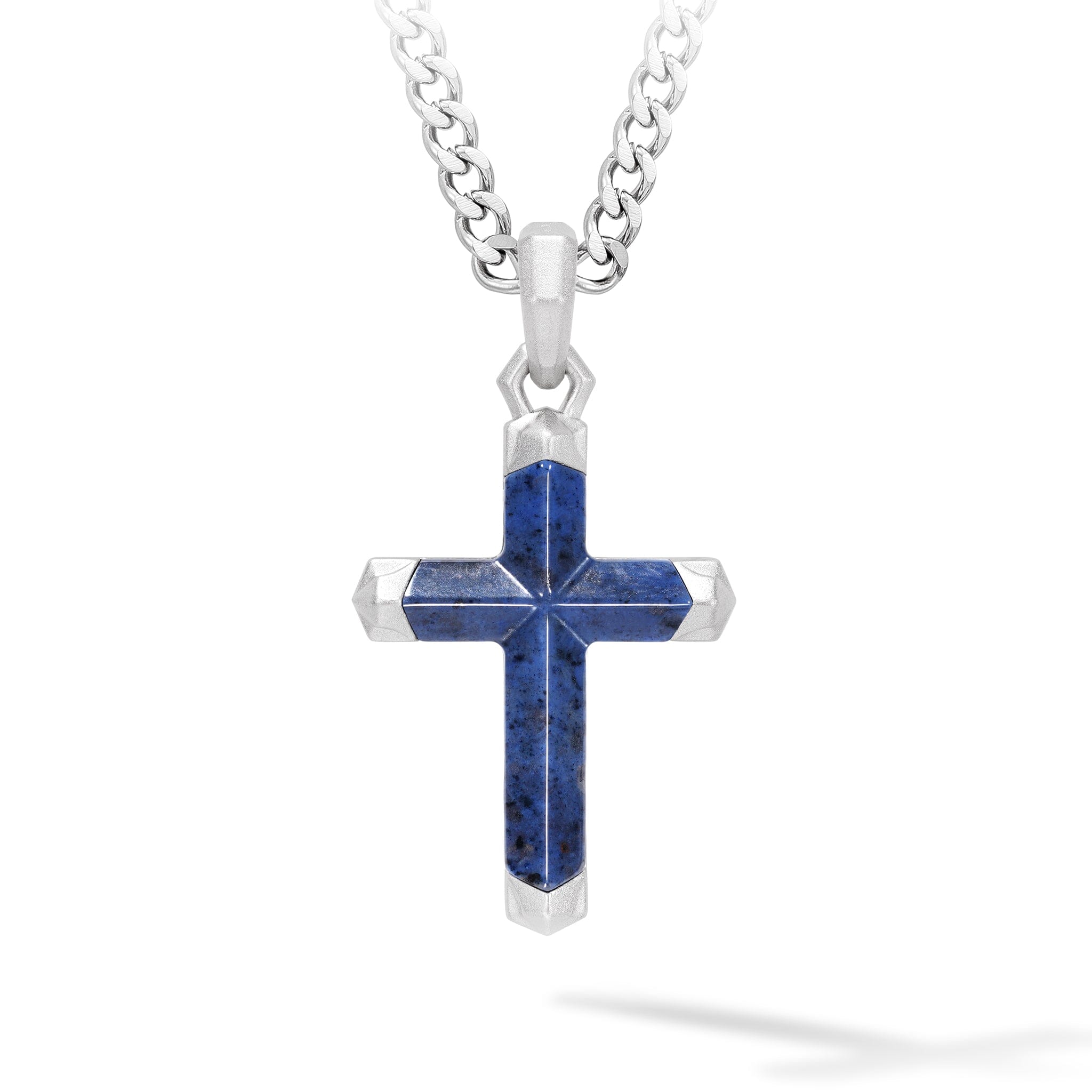 Seagleam Cross Necklace Dumortierite