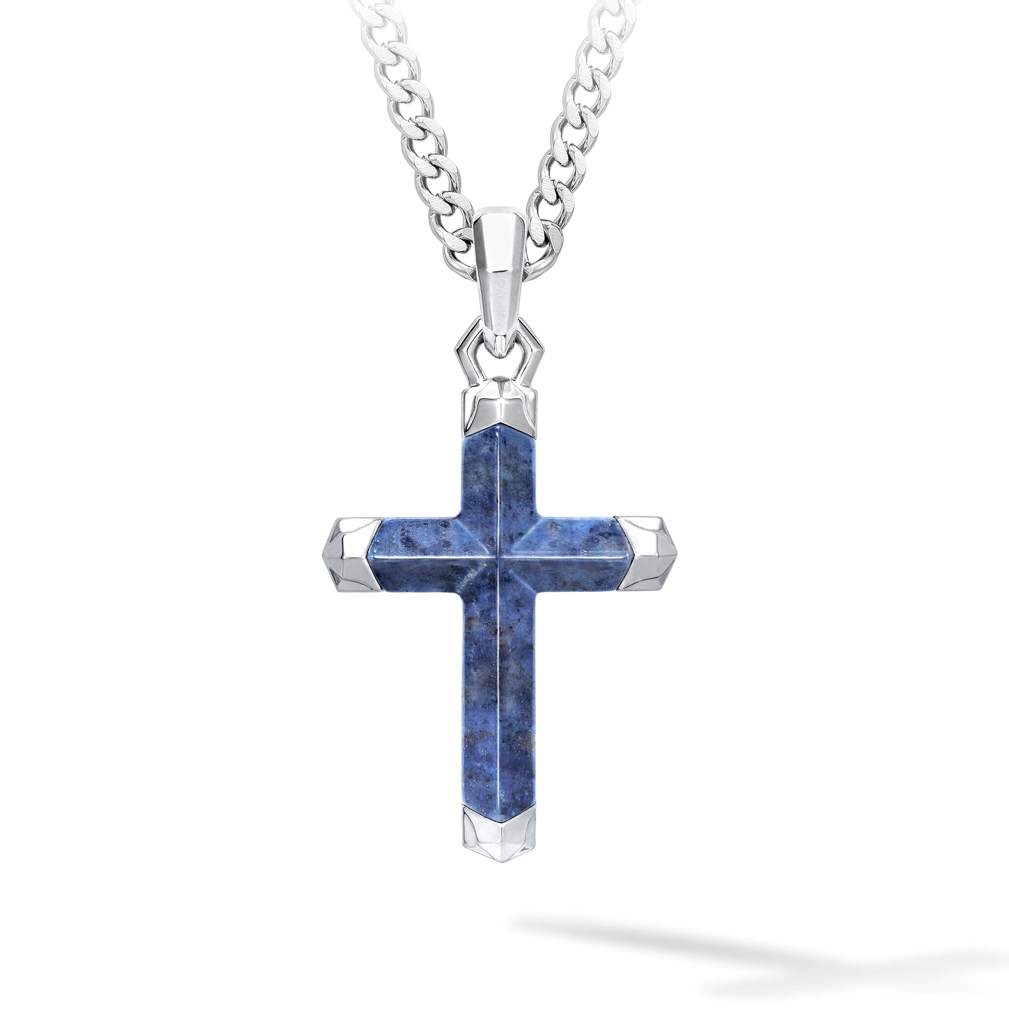 Seagleam Cross Necklace Dumortierite