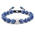 Skull Bracelet Dumortierite