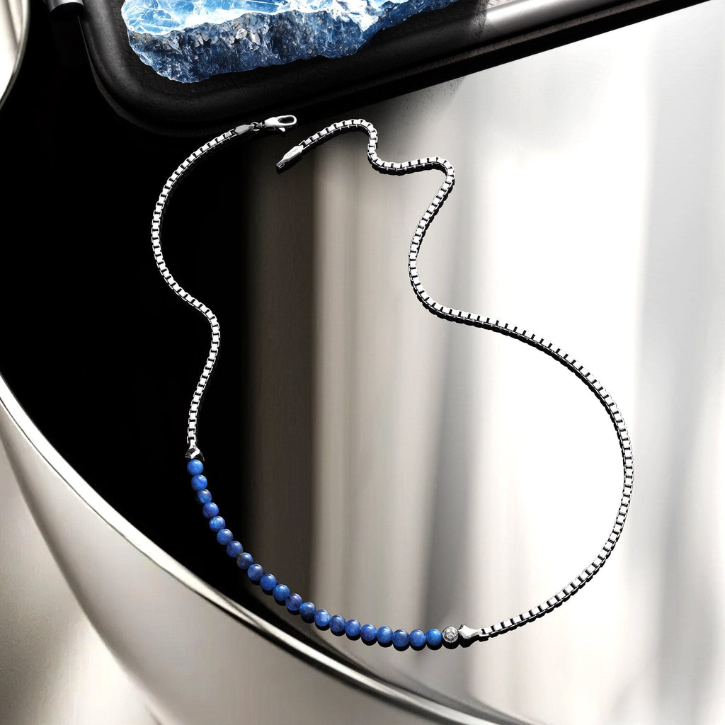 Venetian Bead Necklace Kyanite