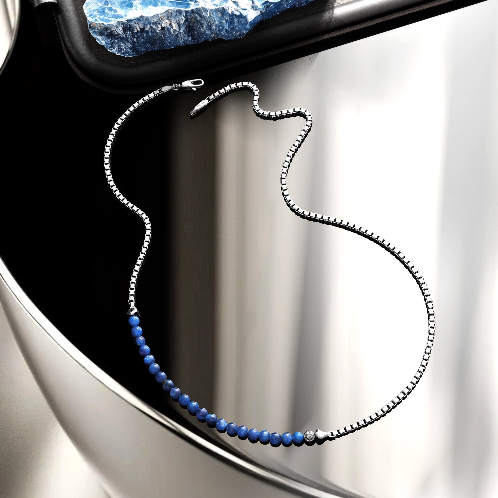 Venetian Bead Necklace Kyanite