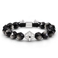 Beacon Bracelet Silver Obsidian