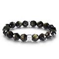 Algiz Bracelet Golden Obsidian