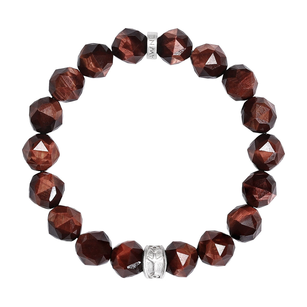 Algiz Bracelet Red Tiger Eye