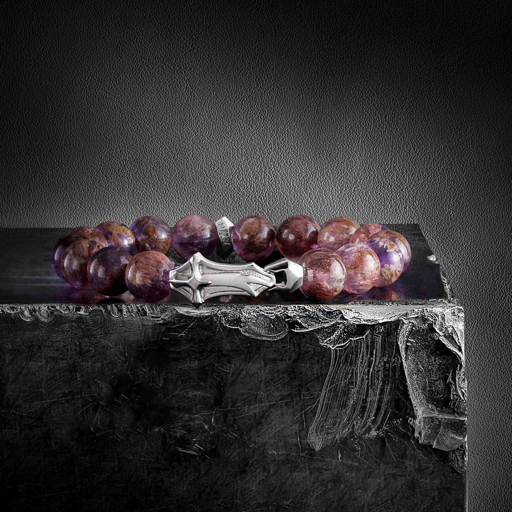 Zulfiqar Sword Bracelet Purple Phantom Quartz