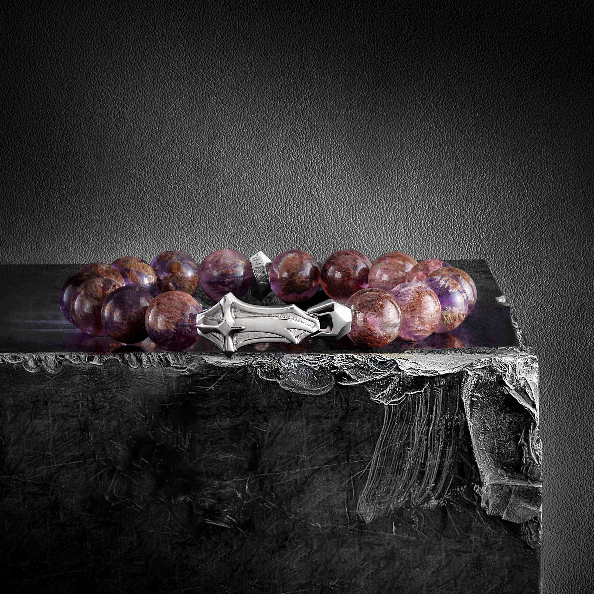 Zulfiqar Sword Bracelet Purple Phantom Quartz