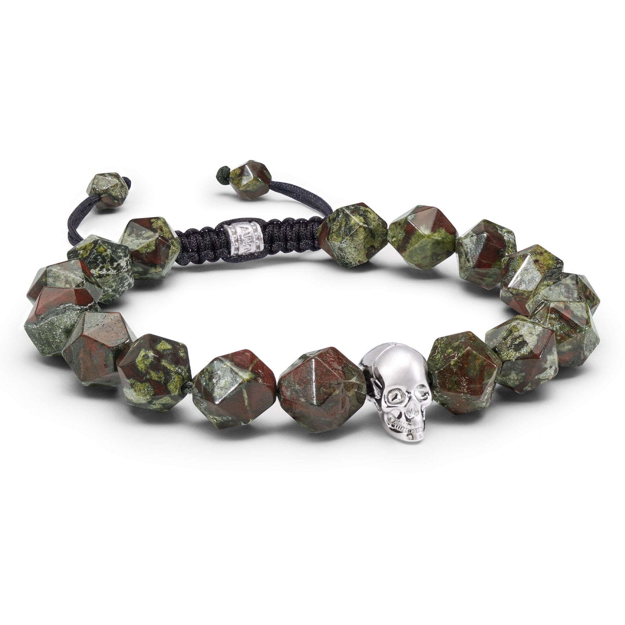Skull Bracelet Dragon Blood Jasper